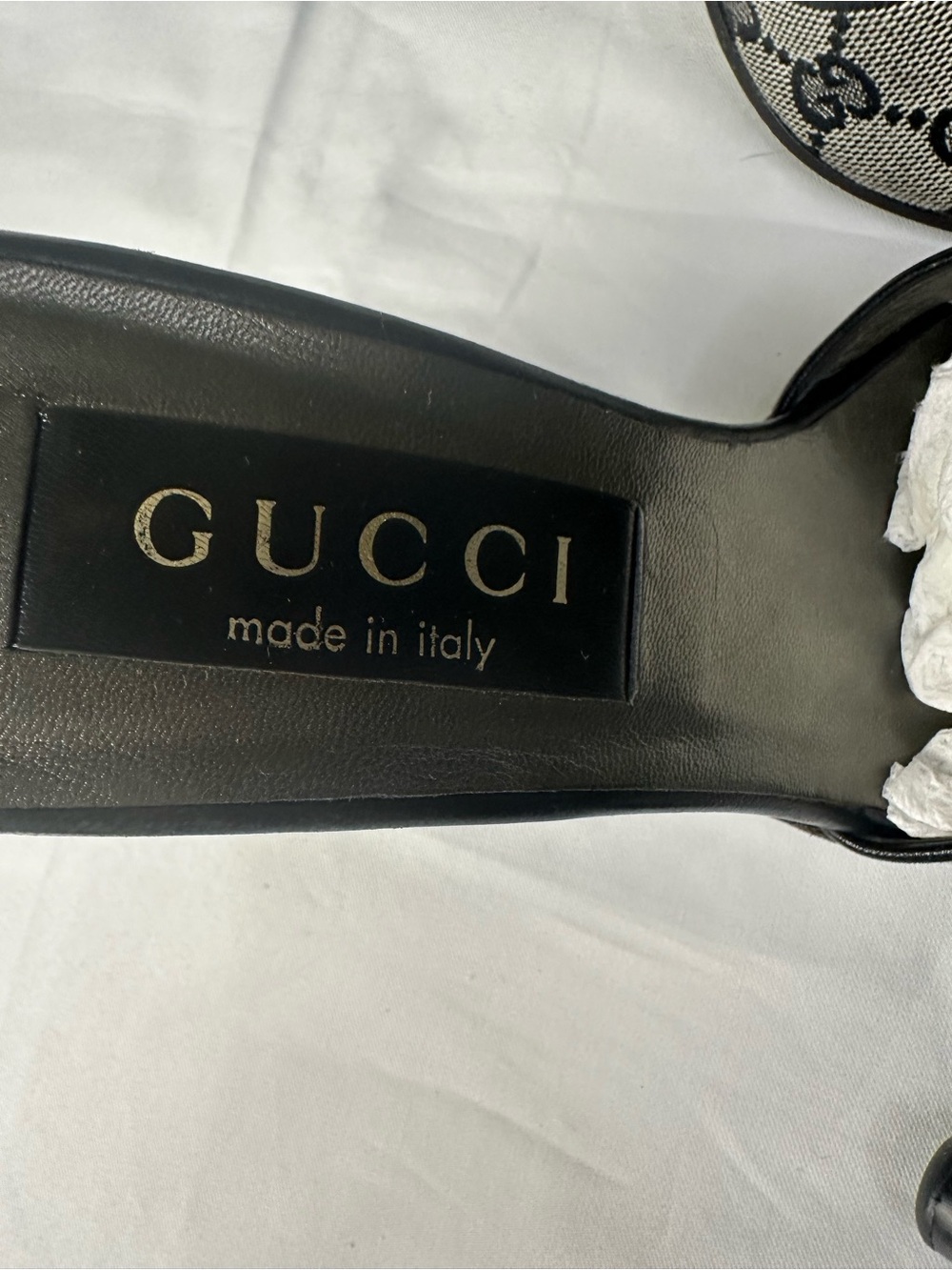 Gucci GG Canvas Mule Heels 6.5B Made In Italy - Picture 6 of 15